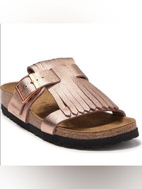 Pappillio by Birkenstock Maddie Fringe Leather Sandals Size 38
